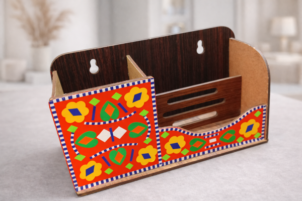 Folk Art Wodden Pen stand