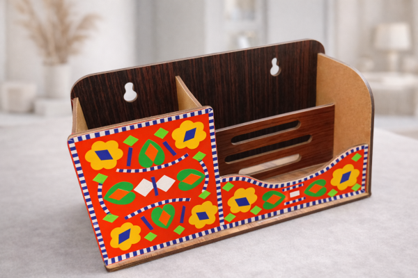 Folk Art Wodden Pen stand