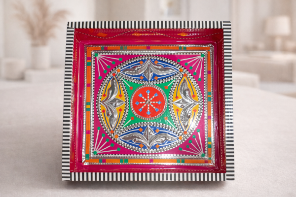 Folk Art Wooden Tray