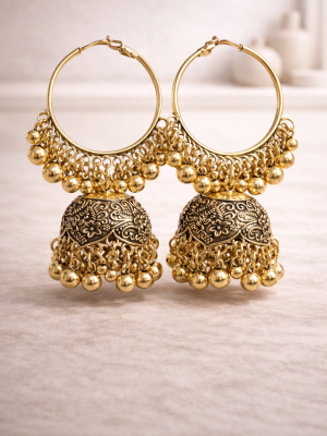 Golden Hoop Jhumka