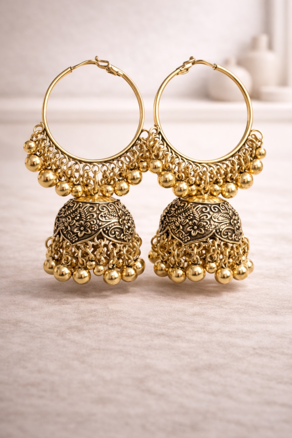 Golden Hoop Jhumka