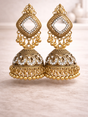 Golden Jhumka Earings
