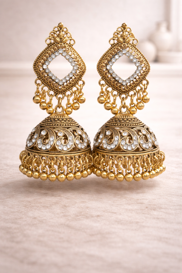 Golden Jhumka Earings