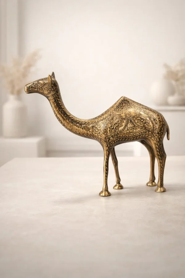 Handcrafted Brass Camel Showpiece