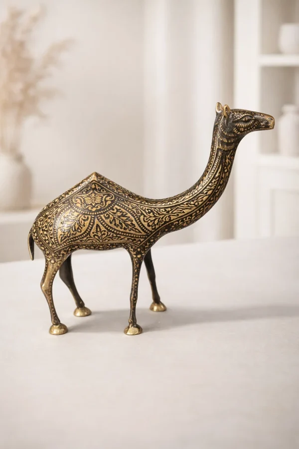 Handcrafted Brass Camel Showpiece