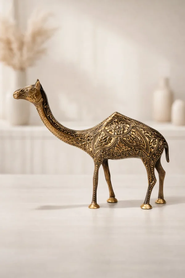 Handcrafted Brass Camel Showpiece