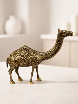 Handcrafted Brass Camel Showpiece