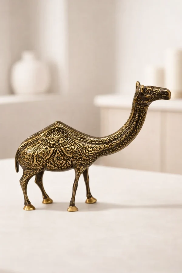 Handcrafted Brass Camel Showpiece