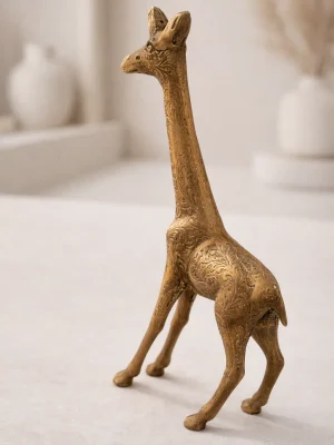 Handcrafted Brass Giraffe Figurine