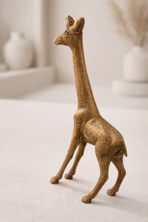 Handcrafted Brass Giraffe Figurine