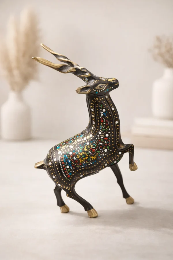 Handcrafted Brass Markhor Figurine