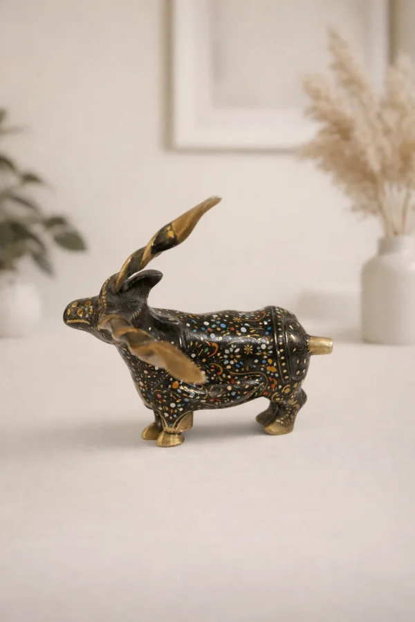 Handcrafted Brass Markhor Figurine