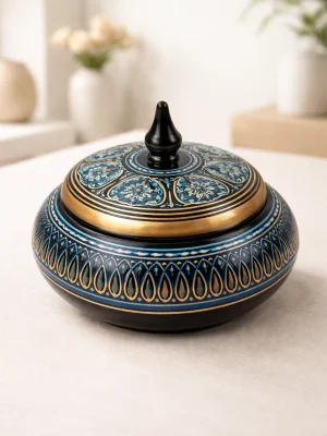 Naqshi Lacquer Wooden Jar