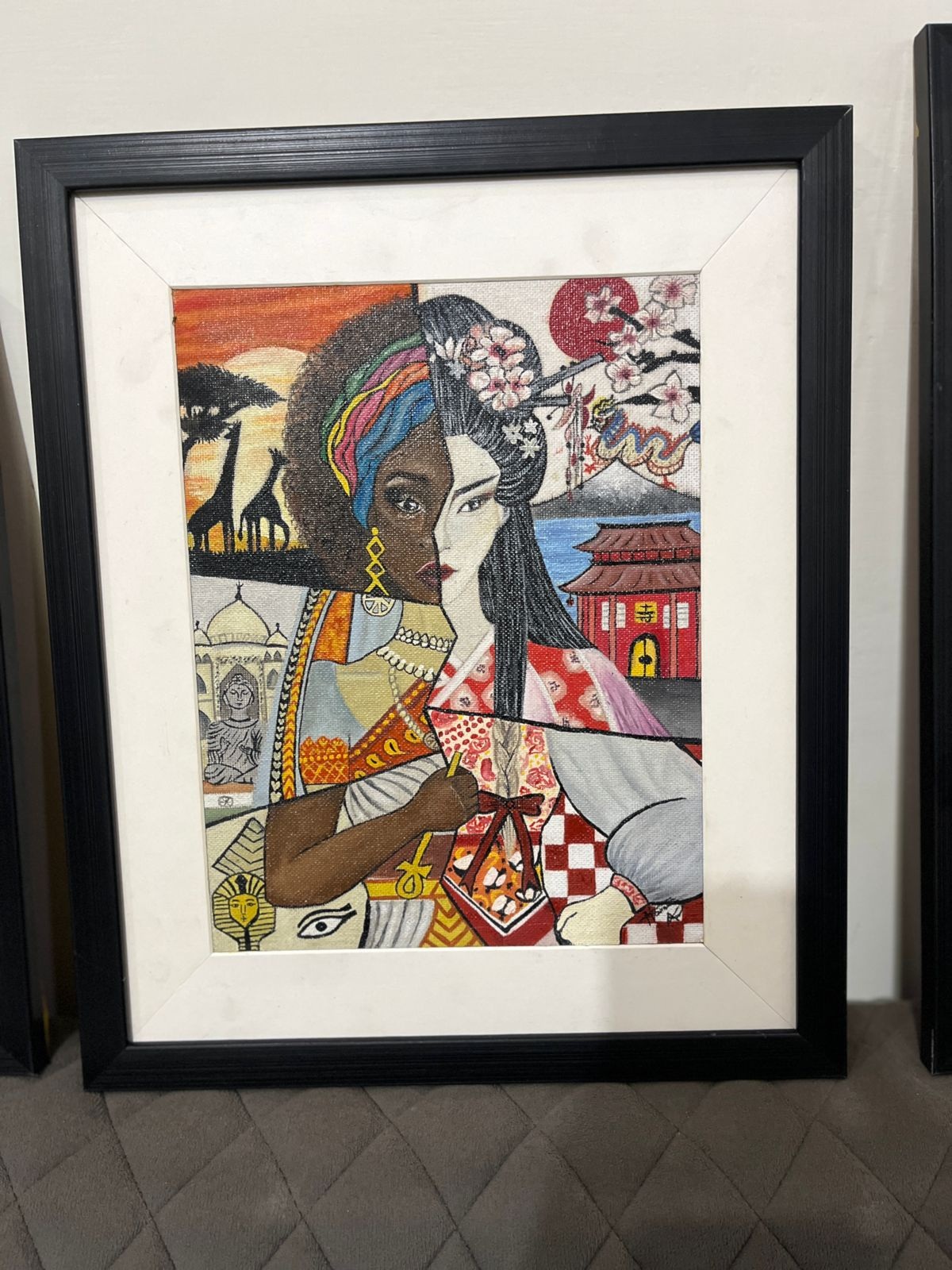 Fractured Self — expressive acrylic portrait